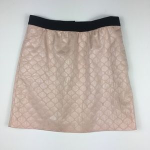 LOFT Blush Shimmer Brocade Pencil Skirt
